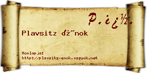 Plavsitz Énok névjegykártya